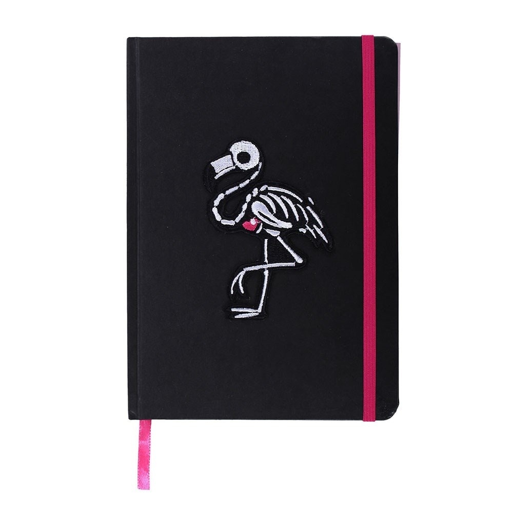 Something Different - Flamingoth A5 with Patch and Sticker Sheet Notitieboek - Multicolours